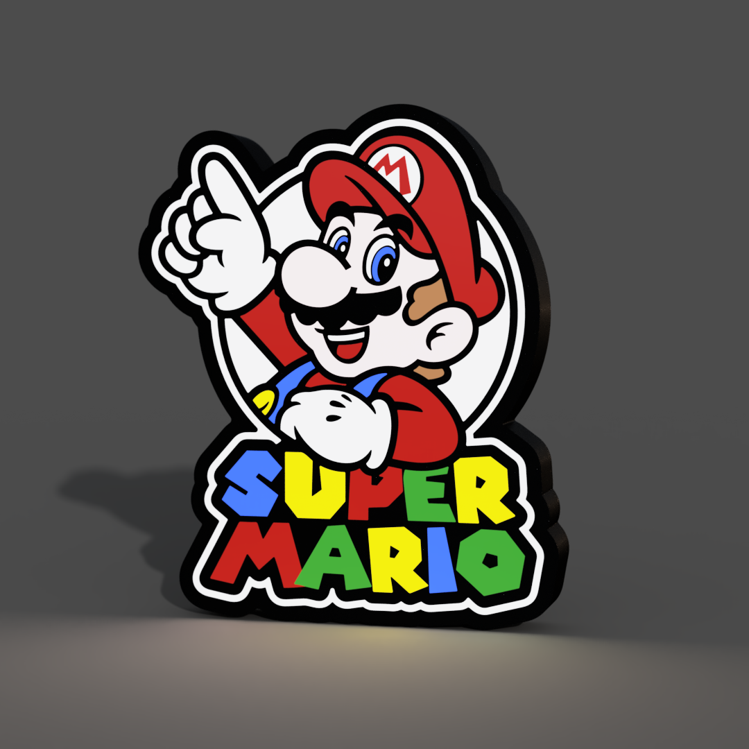 Super Mario Lightbox LED Lamp Remastered