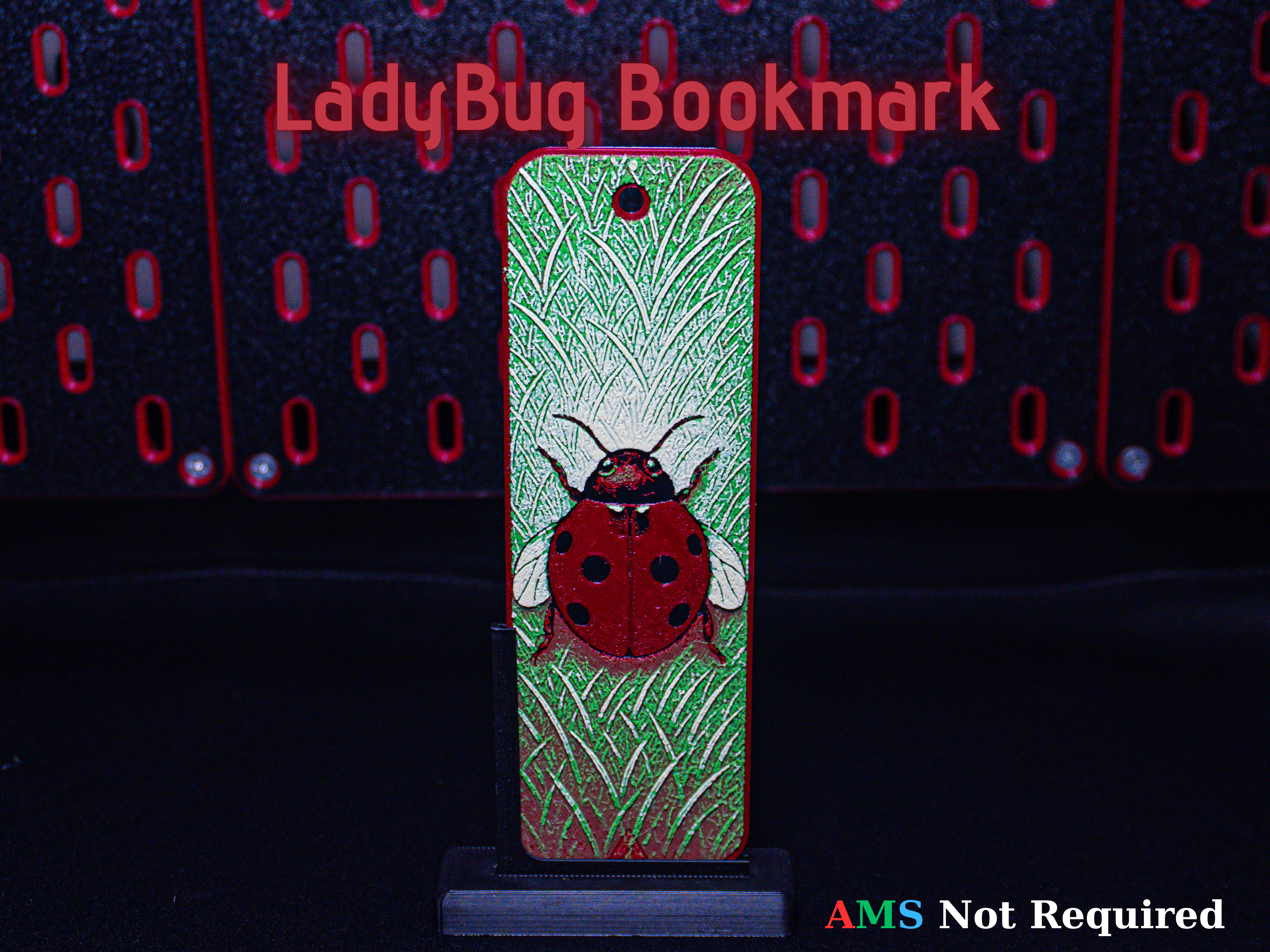 Hueforge Ladybug Bookmark