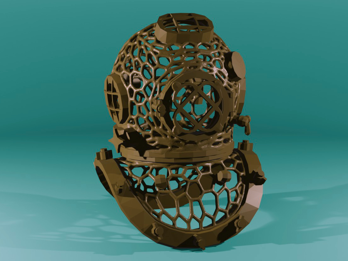 Diving Helmet Voronoi