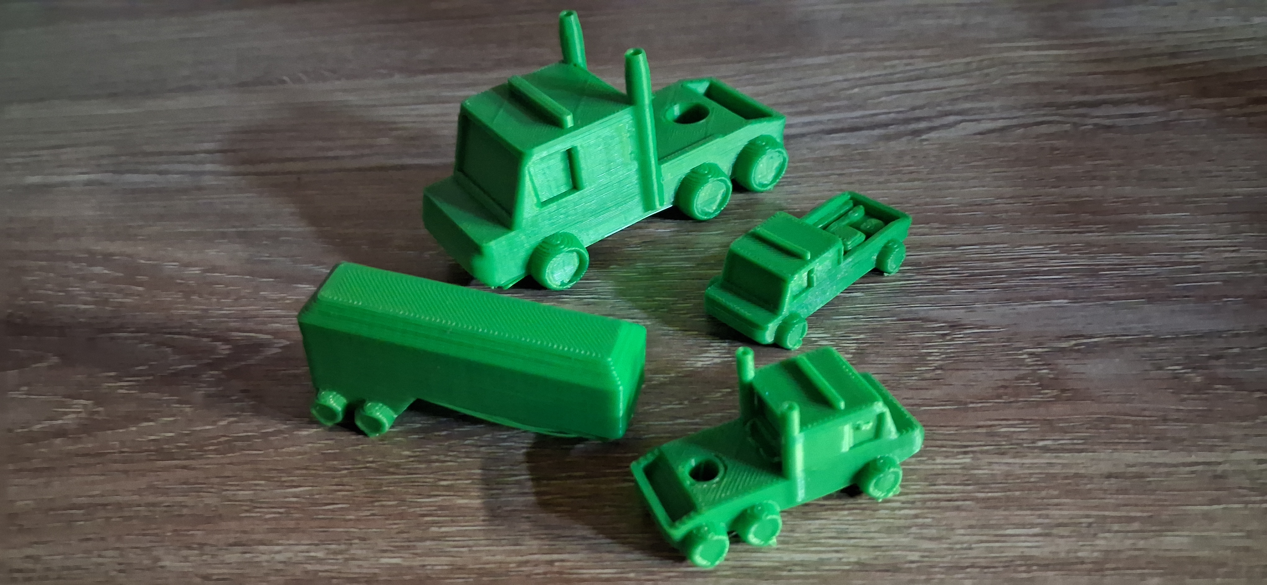 Mini Toy Trucks and Trailer