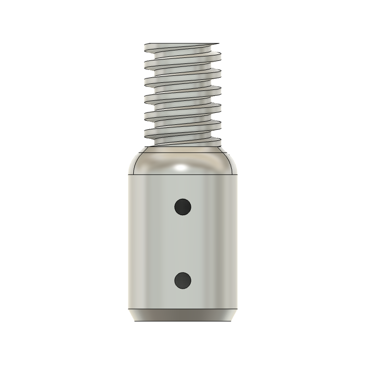 Miniatura 2 do modelo 3D Threaded adapter for broomhandle