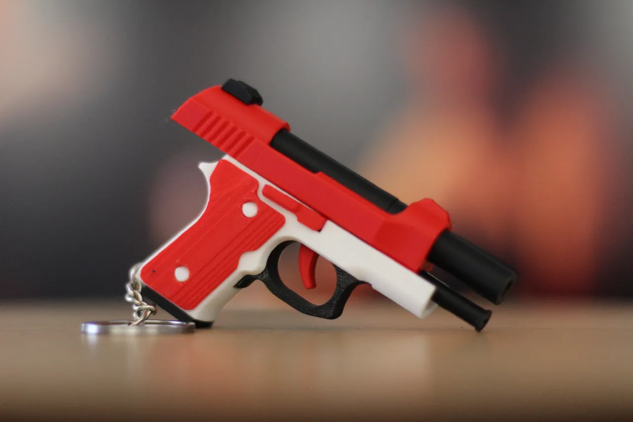 Beretta M9 Fidget Keychain – Slide-Action Toy by MILITECH