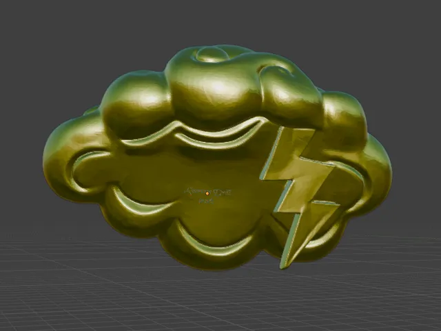 Cloud with Lightning Bolt