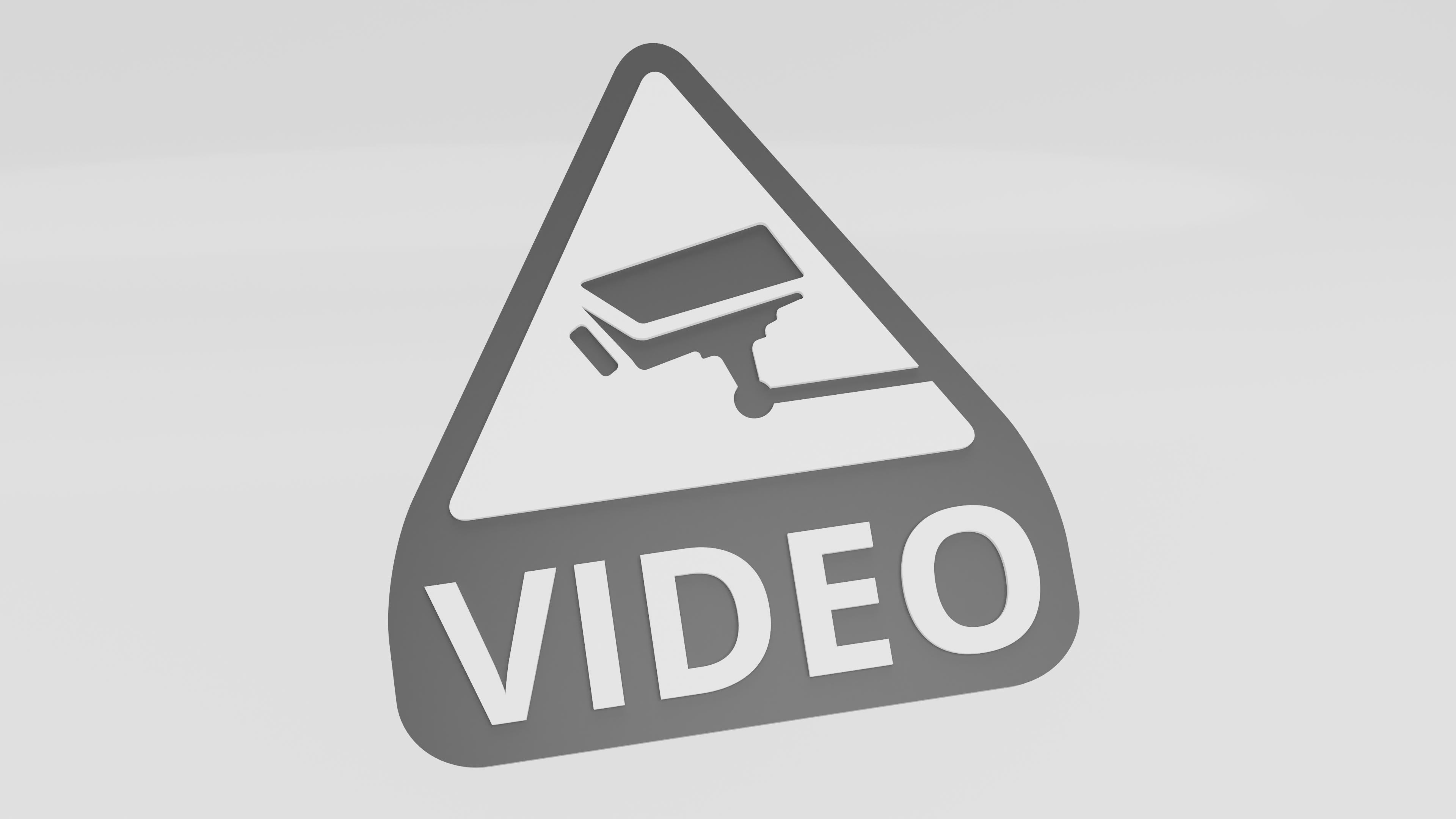 Video Surveillance Sign (2 Sizes) (Remix) 3D model by Dan