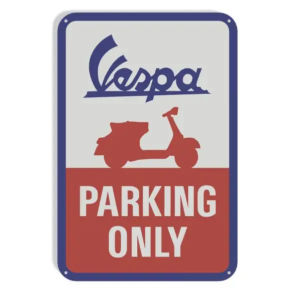 Vespa Parking Only sign Wall Decoration Logo Poster
