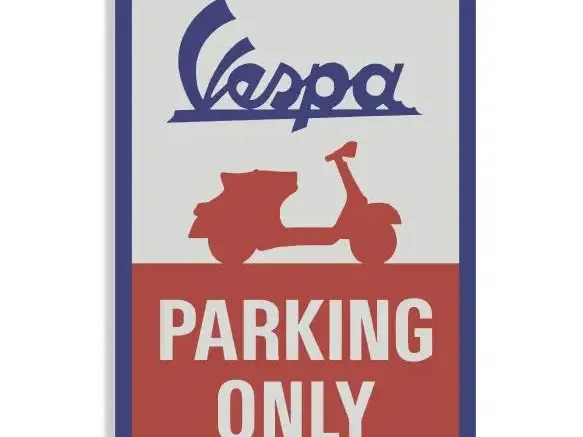 Vespa Parking Only sign Wall Decoration Logo Poster