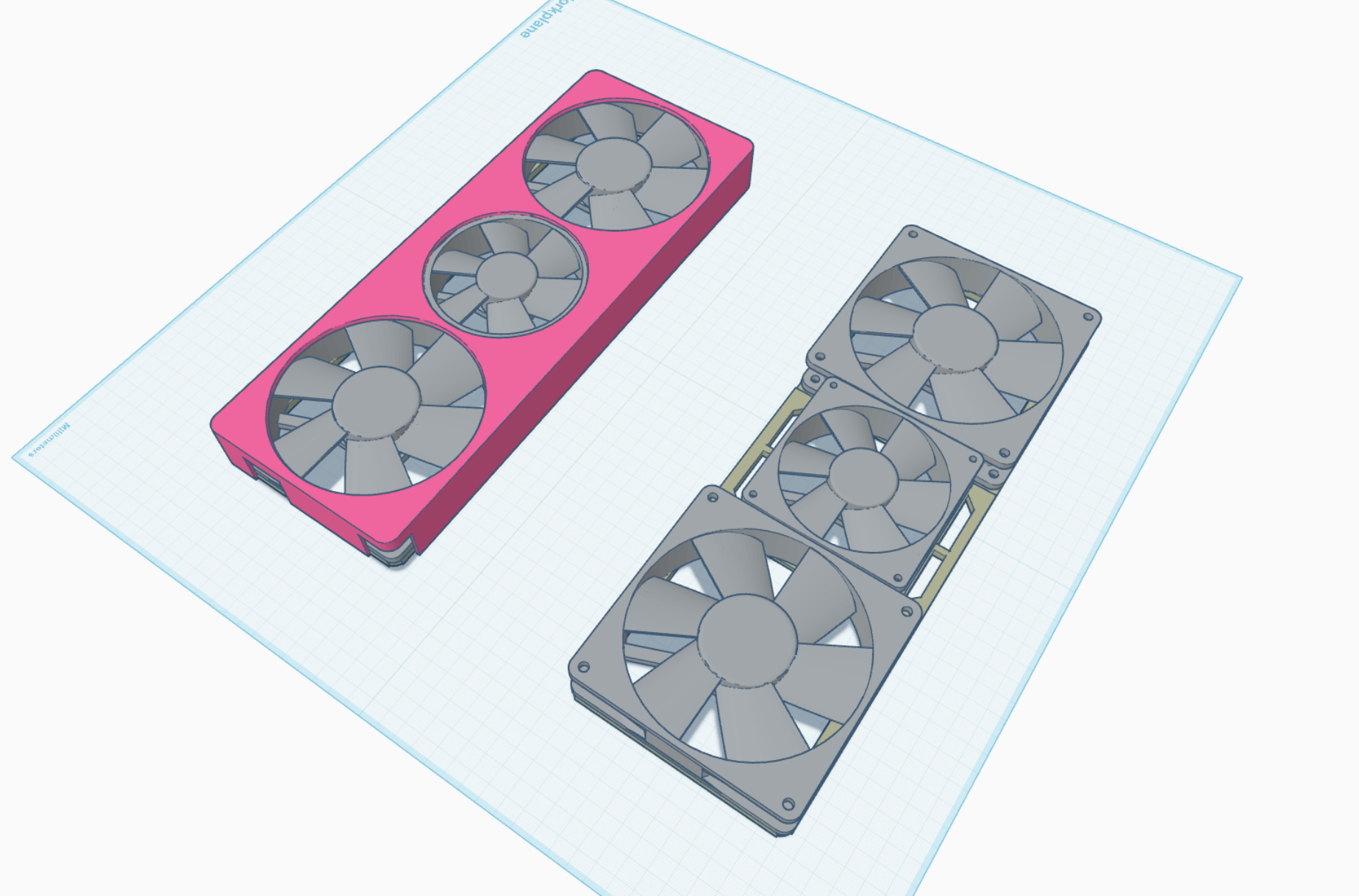 Universal 3 fan GPU Deshroud Mod for 2x120mm and 90mm Fan — STL Grátis ...