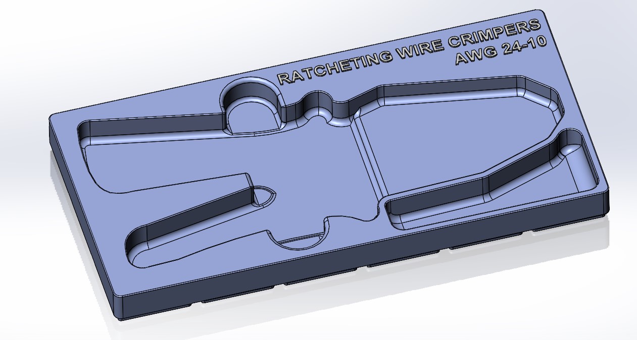 Ratcheting Wire Crimpers Gridfinity Tray