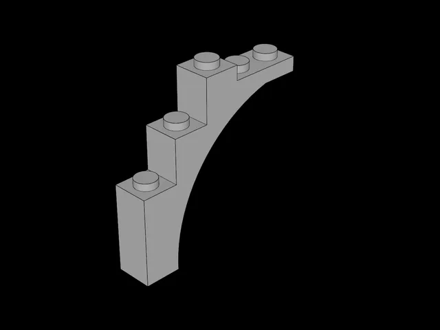 Lego Compatible (76768.dat) Arch  1 x  5 x  4 with Reinforced Tip