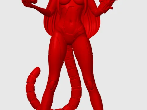 Cyber cat-girl figurine 52