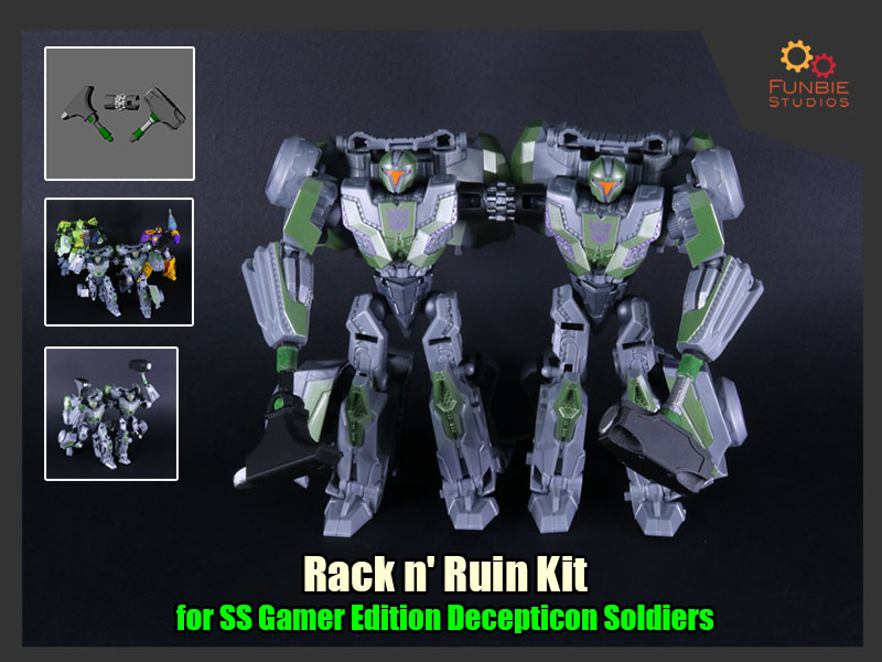 Rack N' Ruin Kit for Transformers Studio Series Gamer Edition Decepticon Soldiers