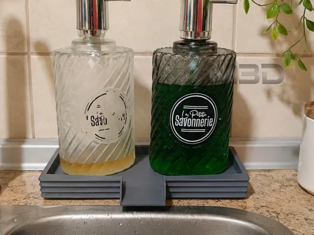 Self-Draining Soap Dispenser Tray