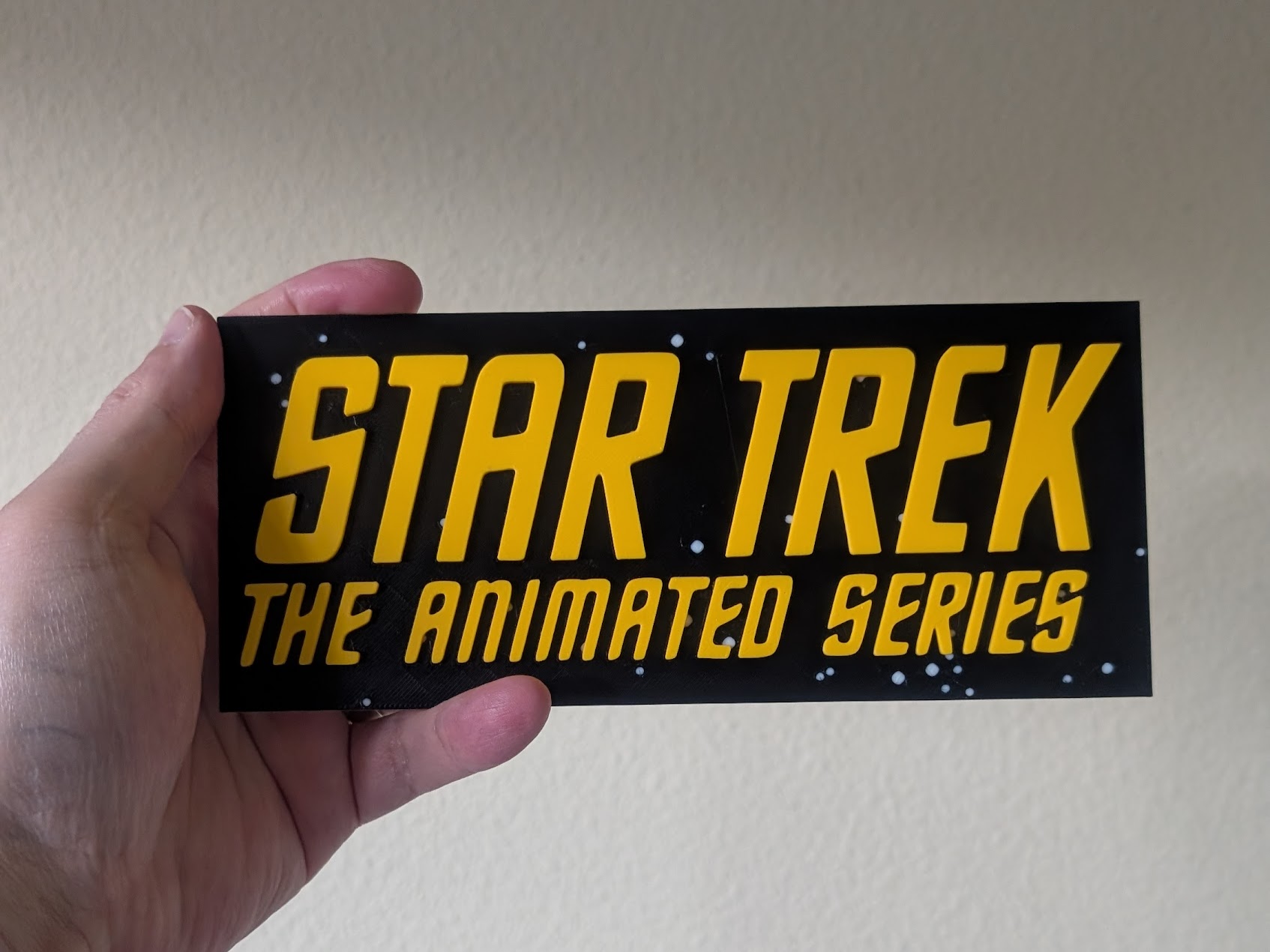 Star Trek The Animated Series Logo with Frame + Stand