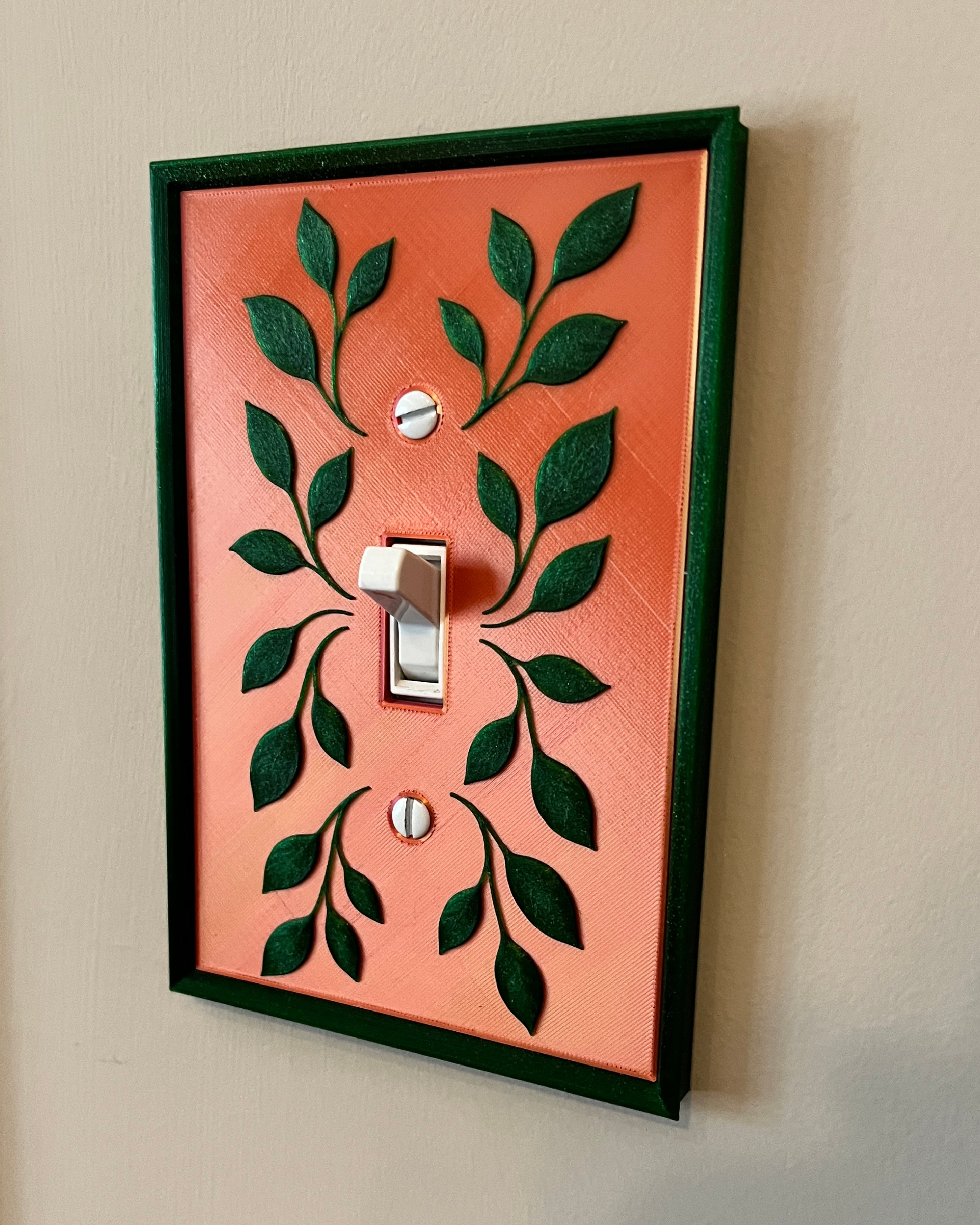 Light Switch Cover with Leaves
