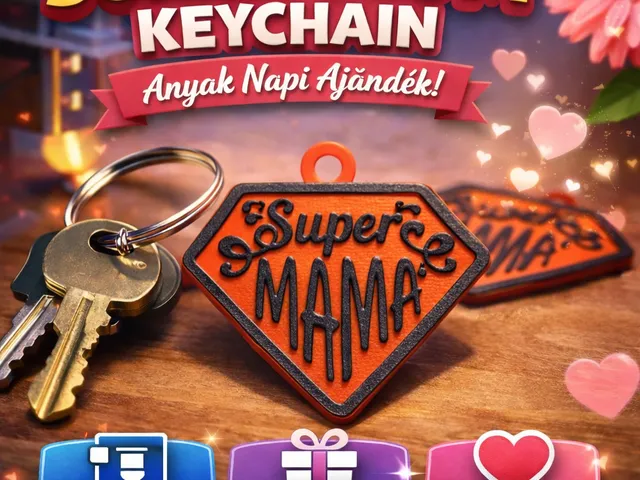 Super Mom Keychain – Anyák napi ajándék kulcstartó