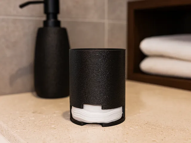 Cotton Pad Dispenser „Nora“ – Modern & Softly Textured