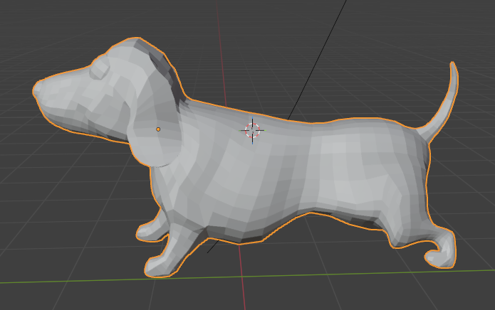 Low Poly Dachshund 3D model