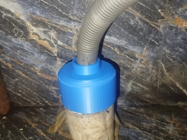 Sink pipe joint — 37 mm inlet × 80 mm main, 5 mm walls (20% infill)