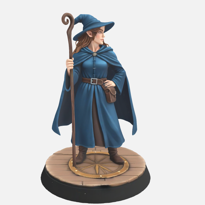 Female Elf Wizard - DnD Mini by Vesolek | Download free STL model ...