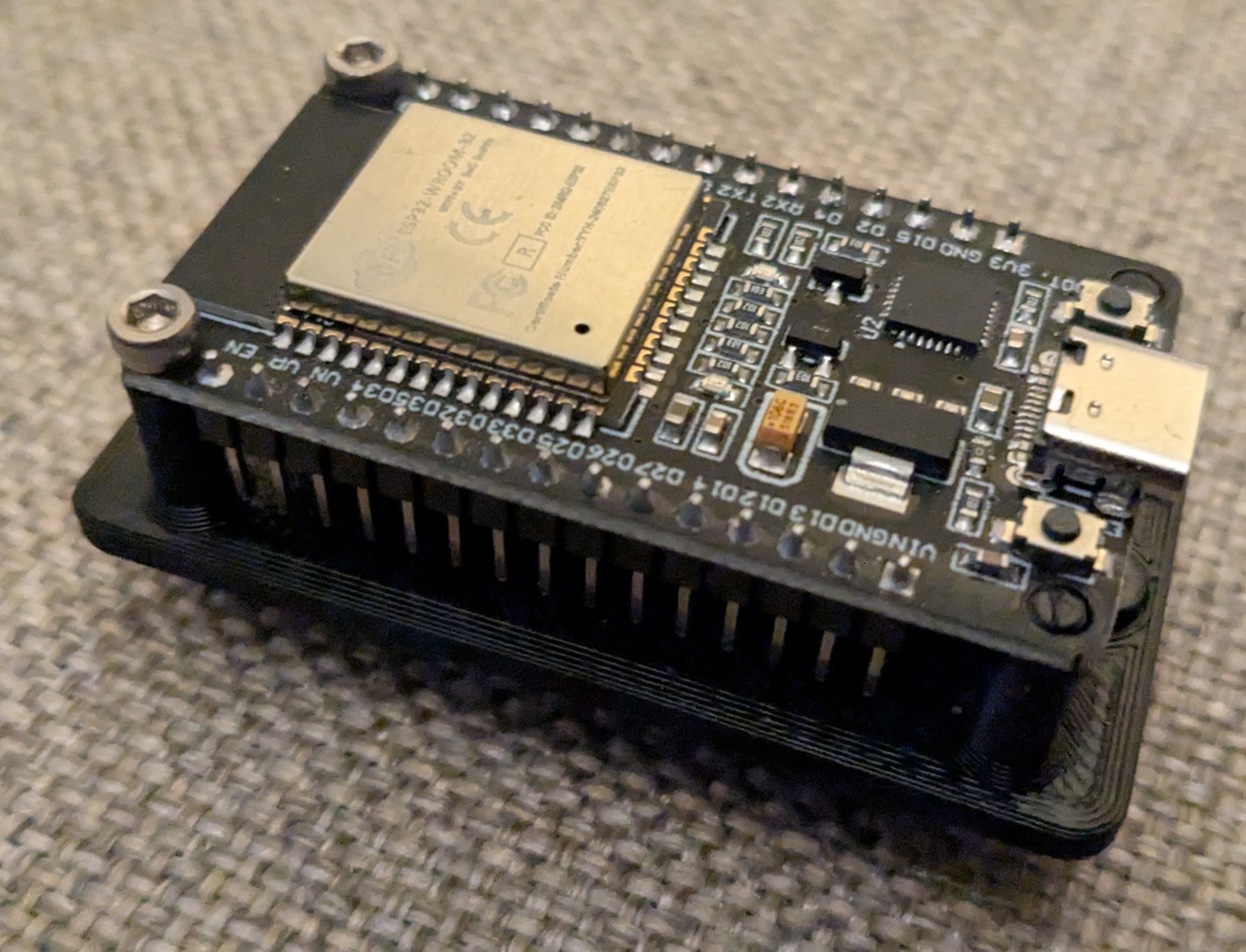 ESP32 WROOM 32 DIN Rail Mounting Adapter