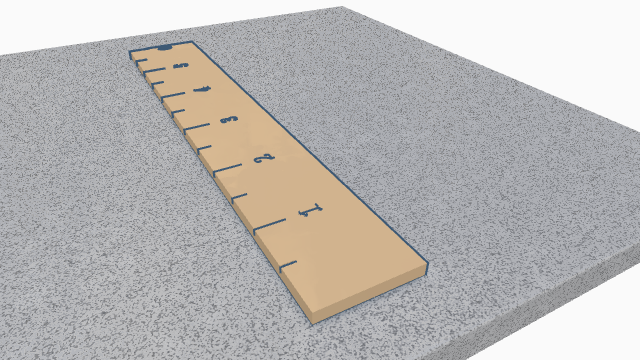 6in. simple mini ruler tool for measuring