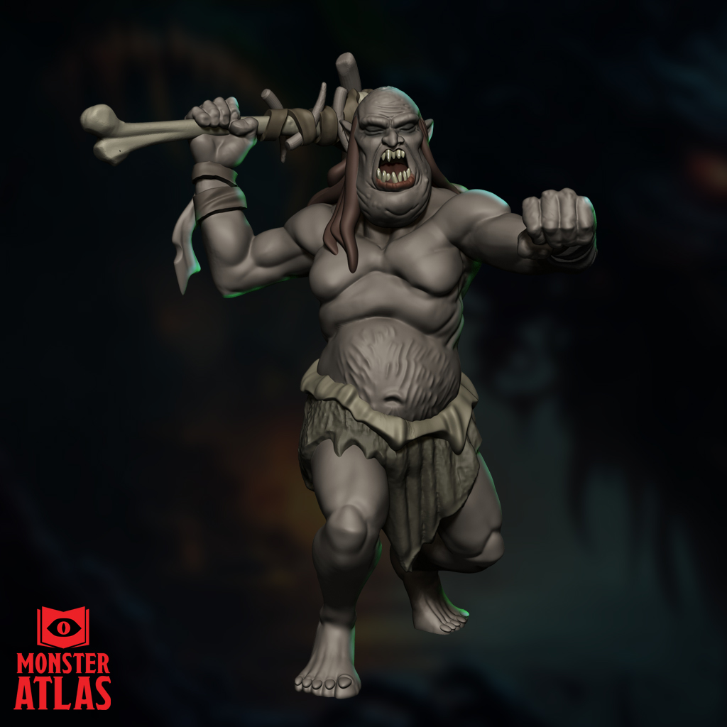 Free Grimlock Miniature for D&D and Tabletop RPGs | 32mm, Presupported