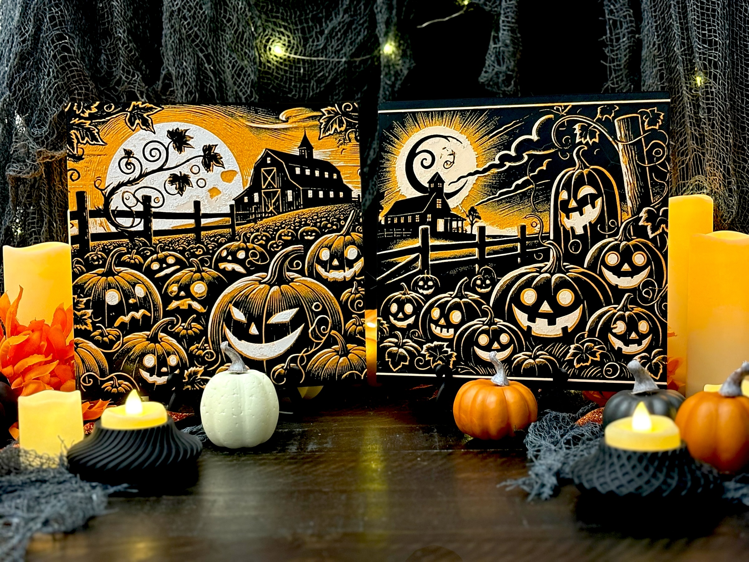 Miniatura 4 do modelo 3D “Pumpkin Patch Panic” – Pumpkin Patch 2 Hueforge