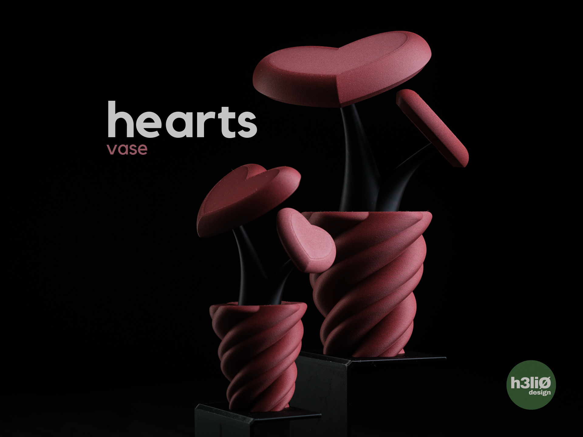 hearts • vase