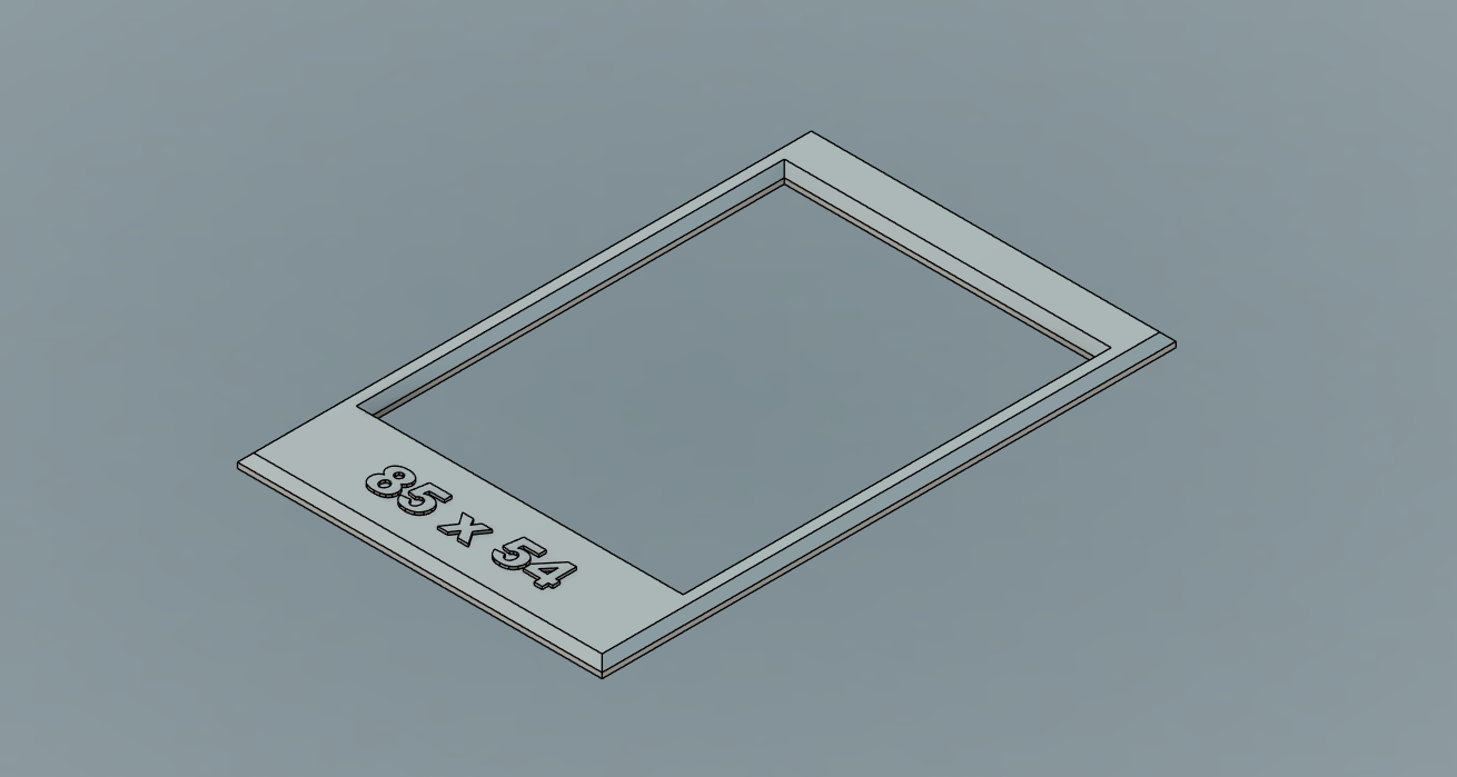Small Poleroid Stencil 85mm x 54mm