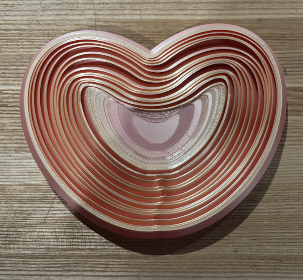 Heart-Shaped Telescoping Print-In-Place Fidget