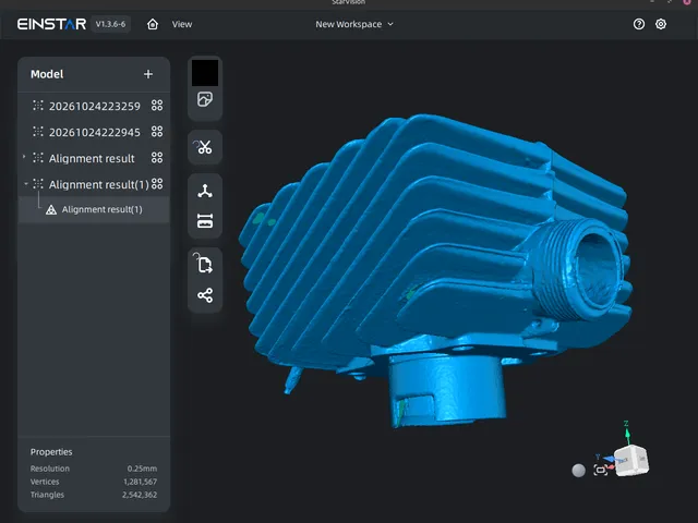 Cylinder Romet ZMD Dezamet 023   3D scan