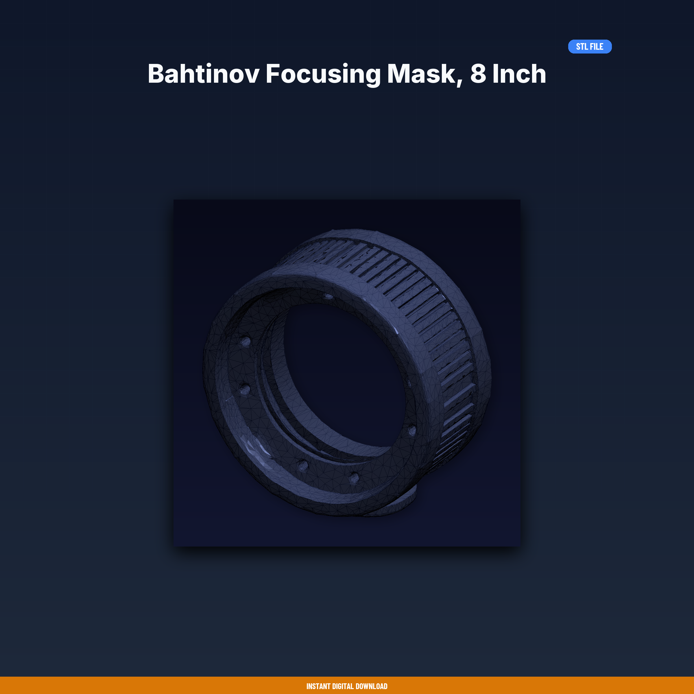 Bahtinov Focusing Mask, 8 Inch Telescope, Astrophotography Focus Aid - 3D Printable STL File