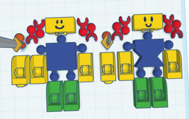 Articulated Roblox Figure (Blocky) Male/Female (Technically Retro)