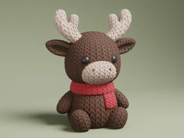 Knitted Reindeer