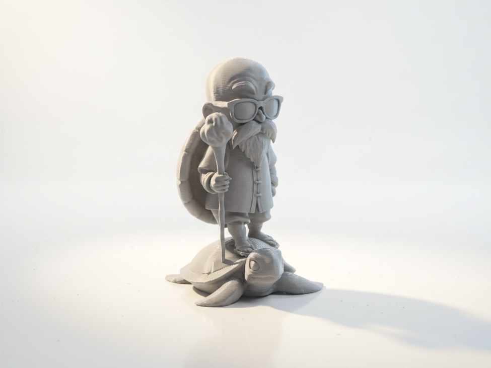 Old Man Turtle Surfing Figurine Animal 3D Printable