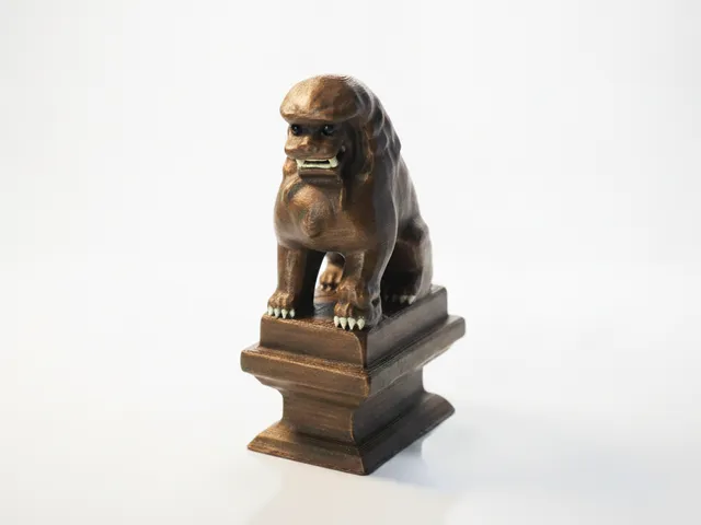 Guardian Lion Stone Statue Animals 3D Printable