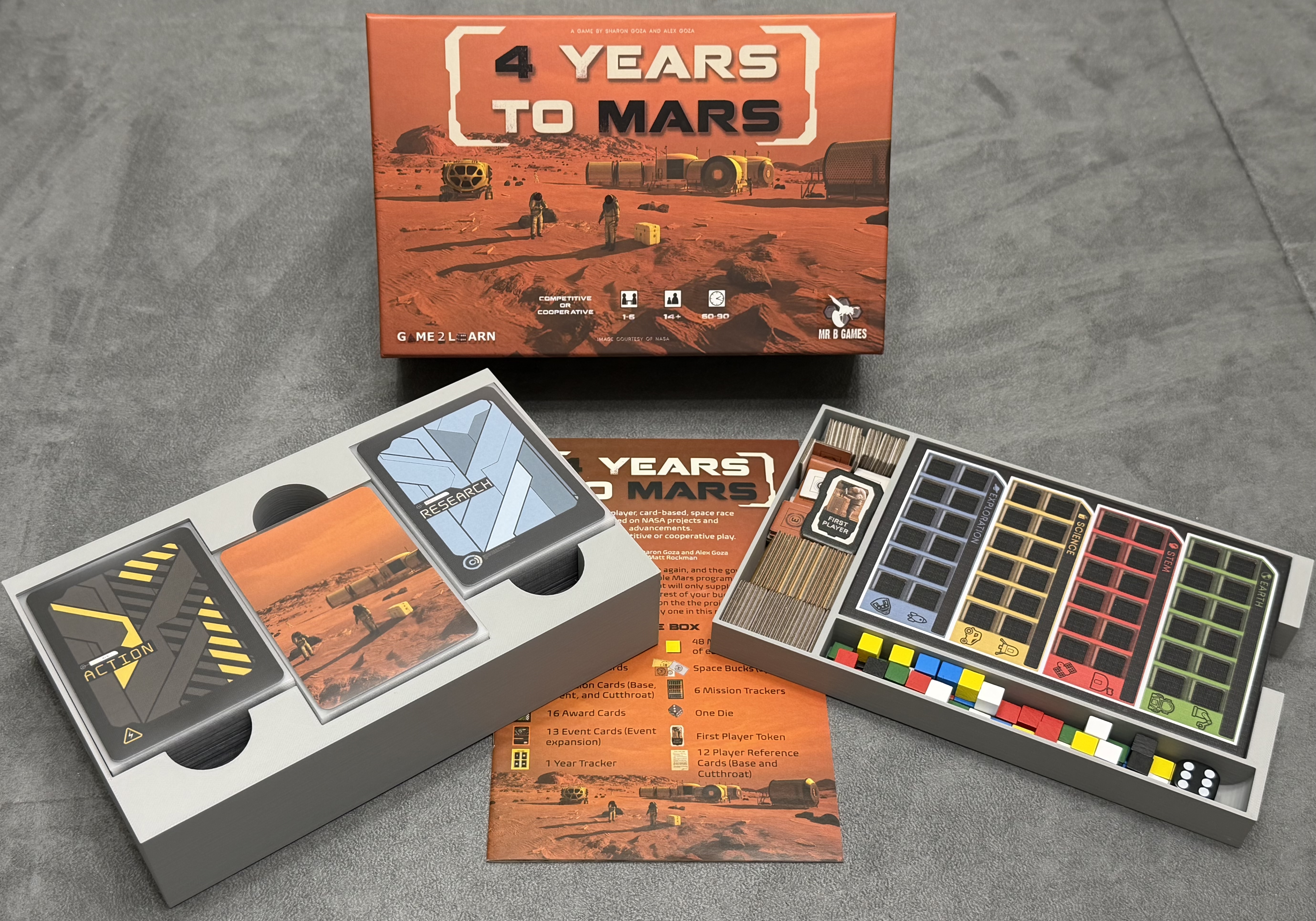 4 Years to Mars Board Game Insert