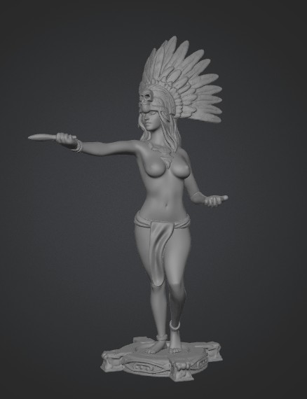 Native American Headdress Dancer Figurine