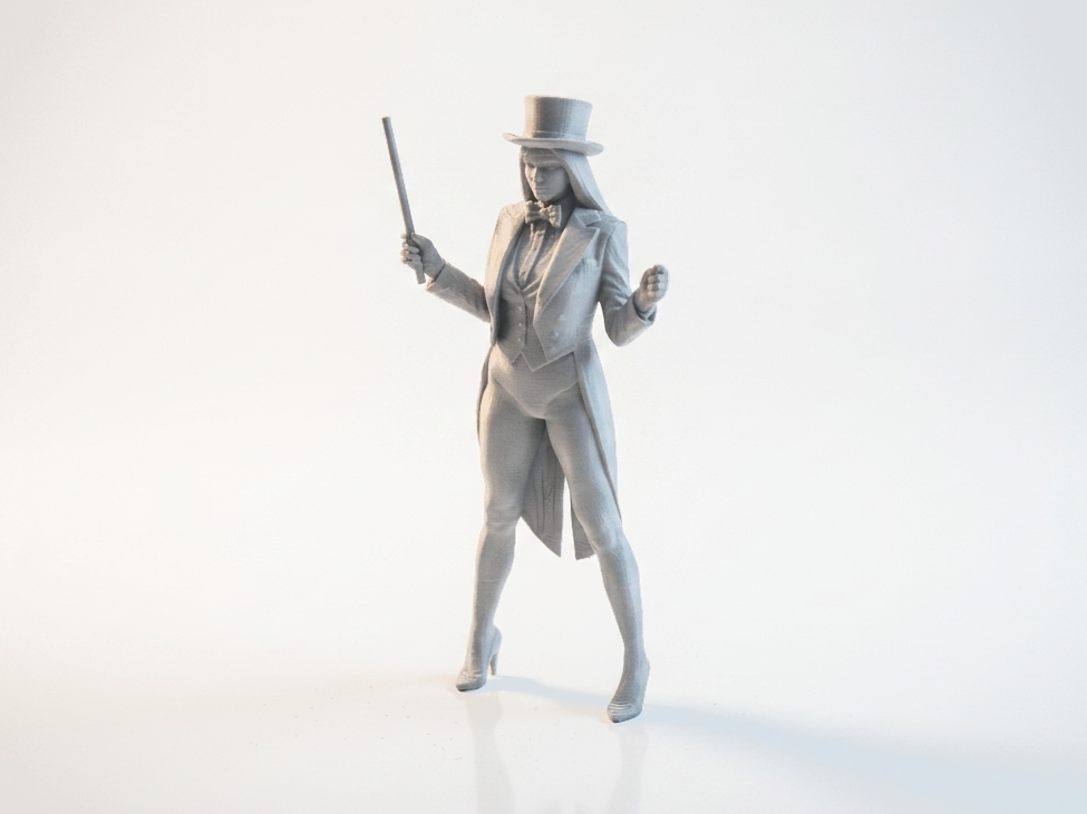 Performer Magician Female Figurine 3D Printable