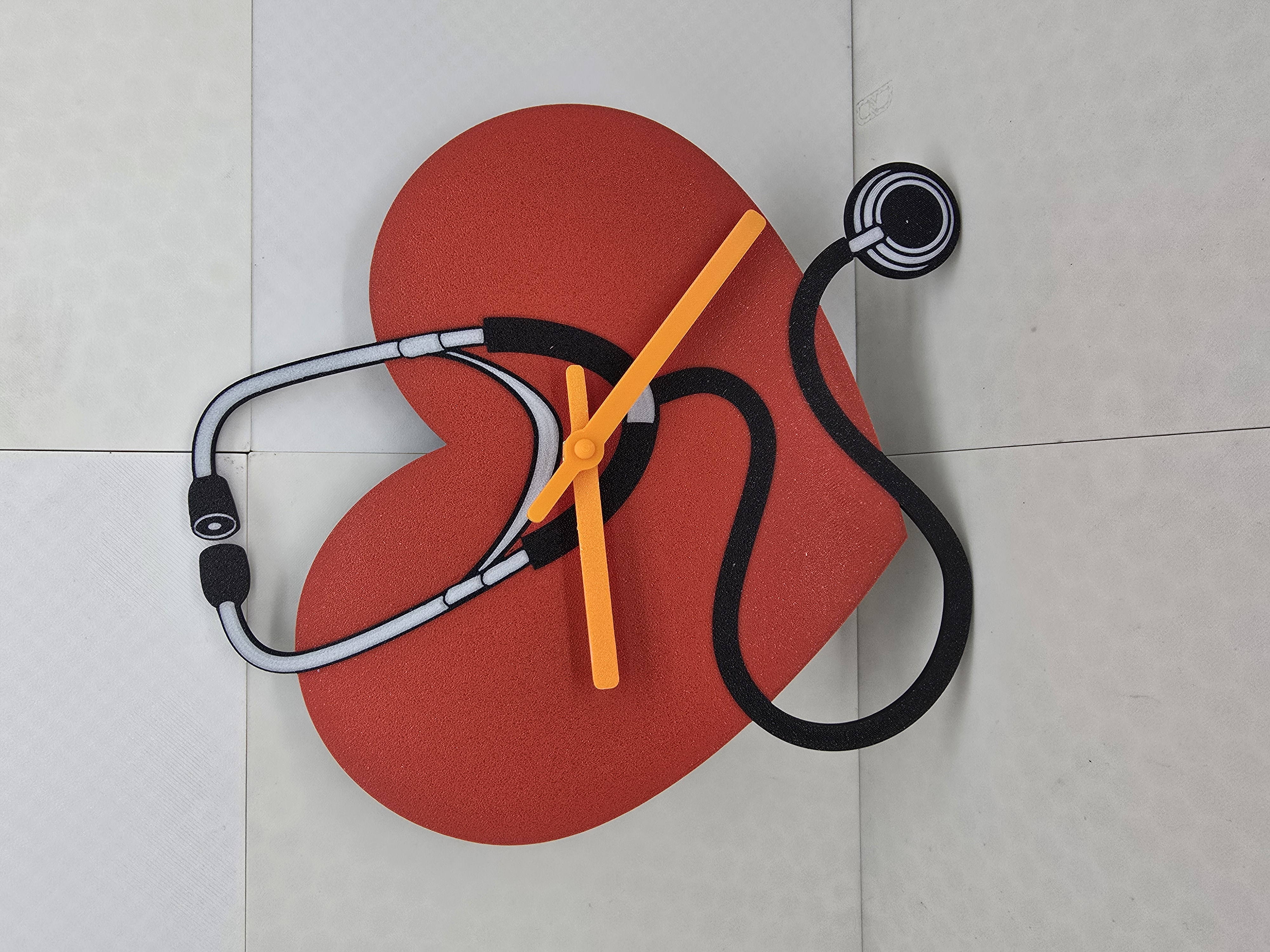 Stethoscope Heart Clock