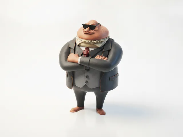 Hamburger Gangster Figurine Character 3D Printable