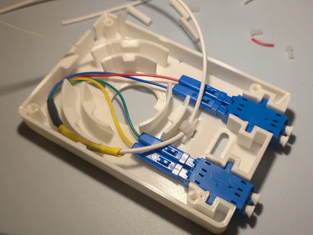 Compact LC duplex fiber termination box (parametric)
