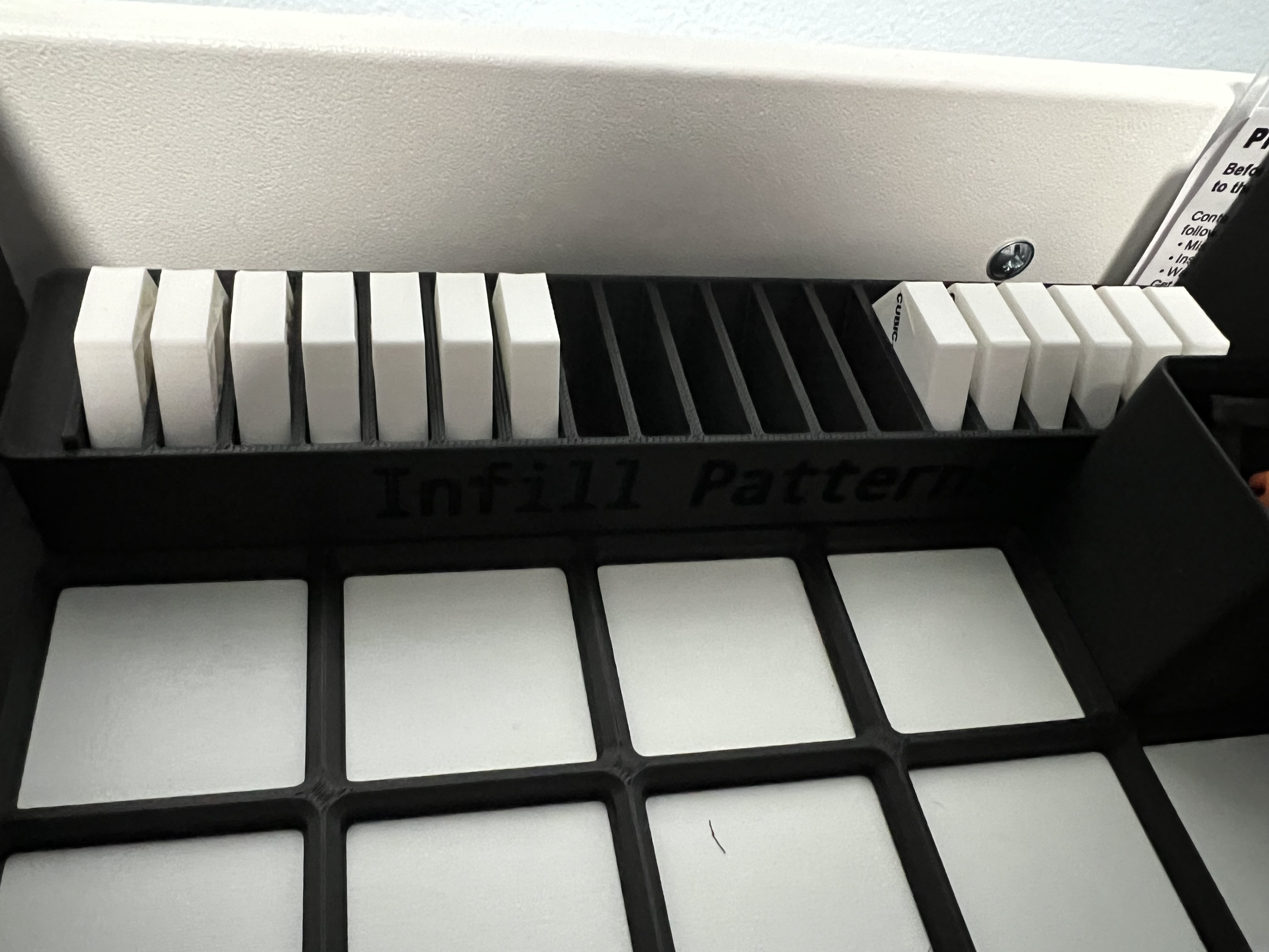 Infill Patterns Tray - Gridfinity Base