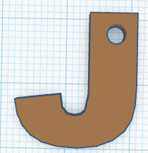 keychain with the letter J