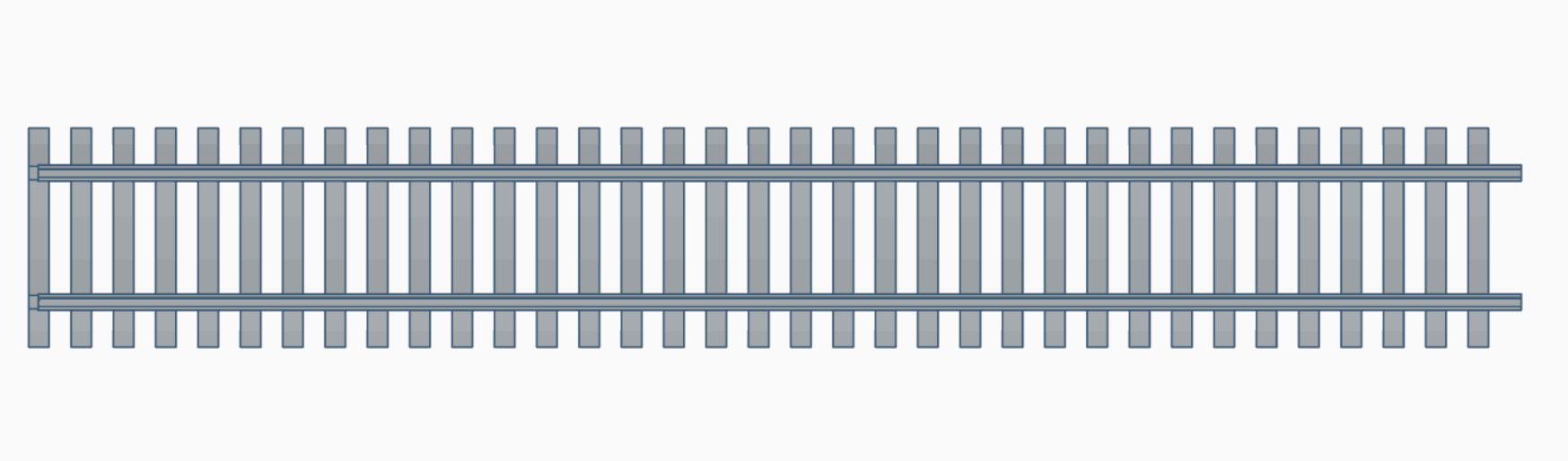 Ho scale track (code 83) Straight — miniatura 2