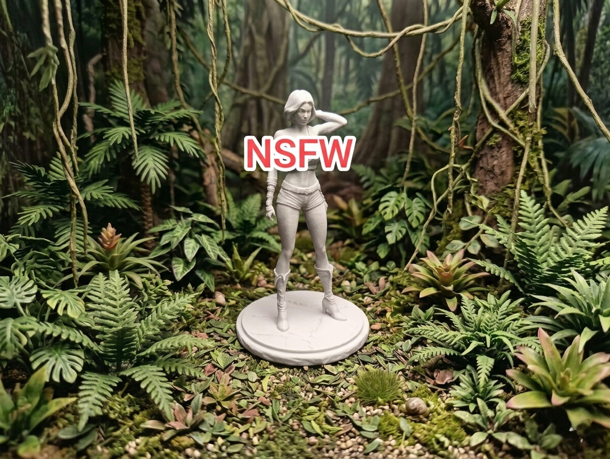 Jungle Explorer Pin-up Statue (NSFW)