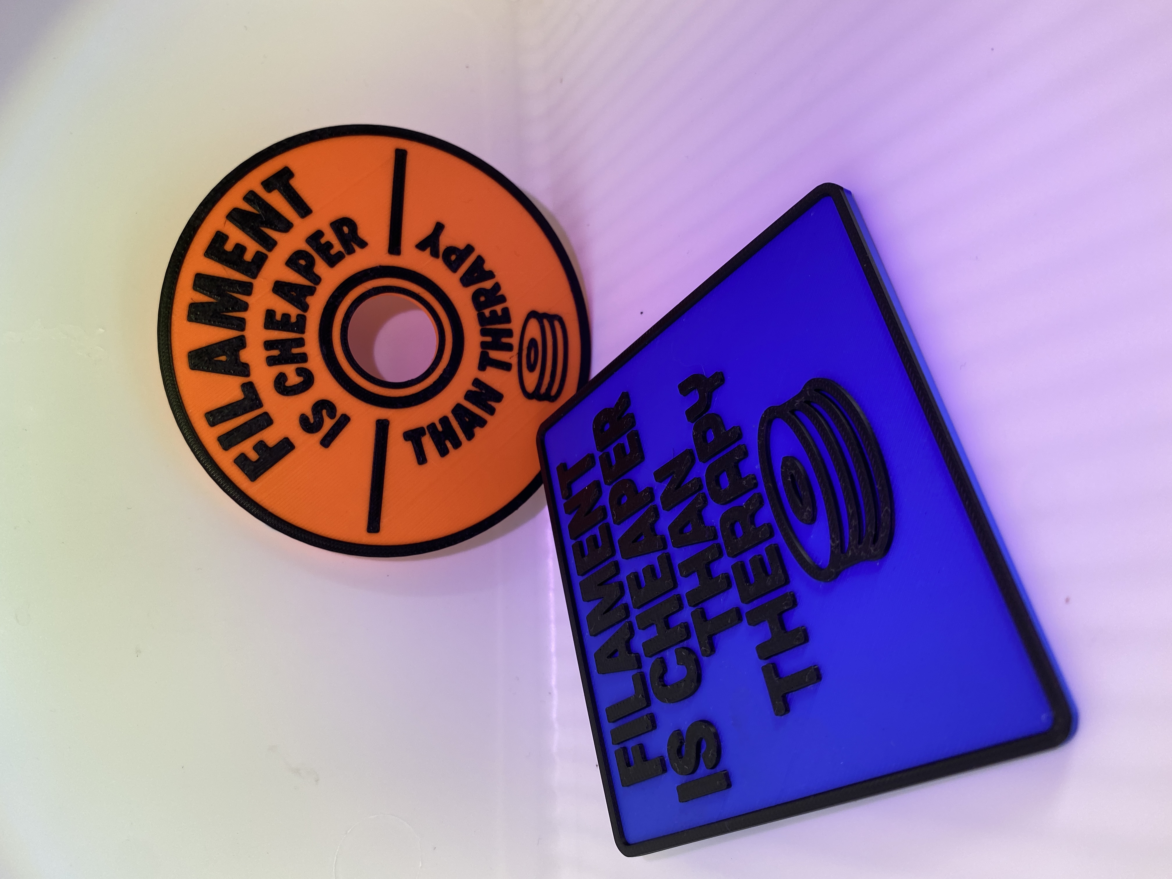 Filament is cheaper than therapy coaster