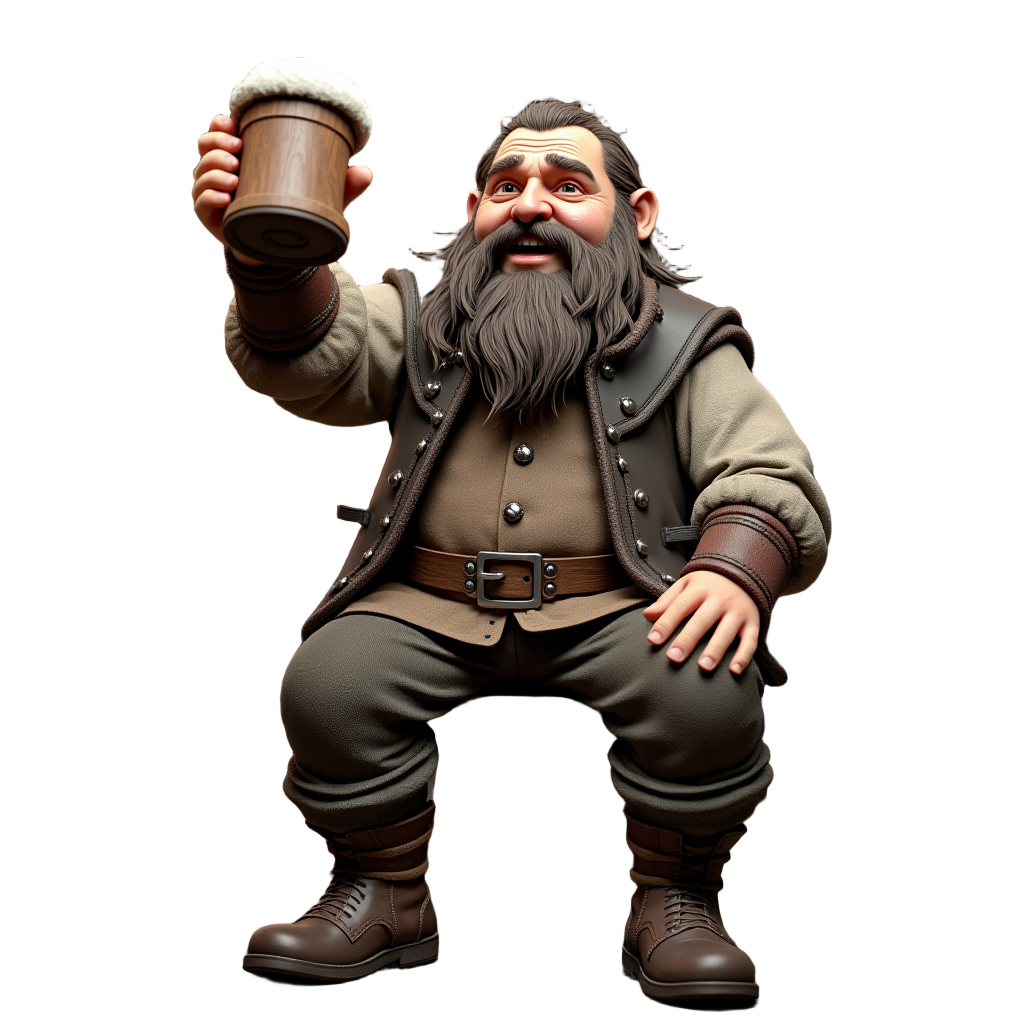 Sitting Dwarf with reworked mug
