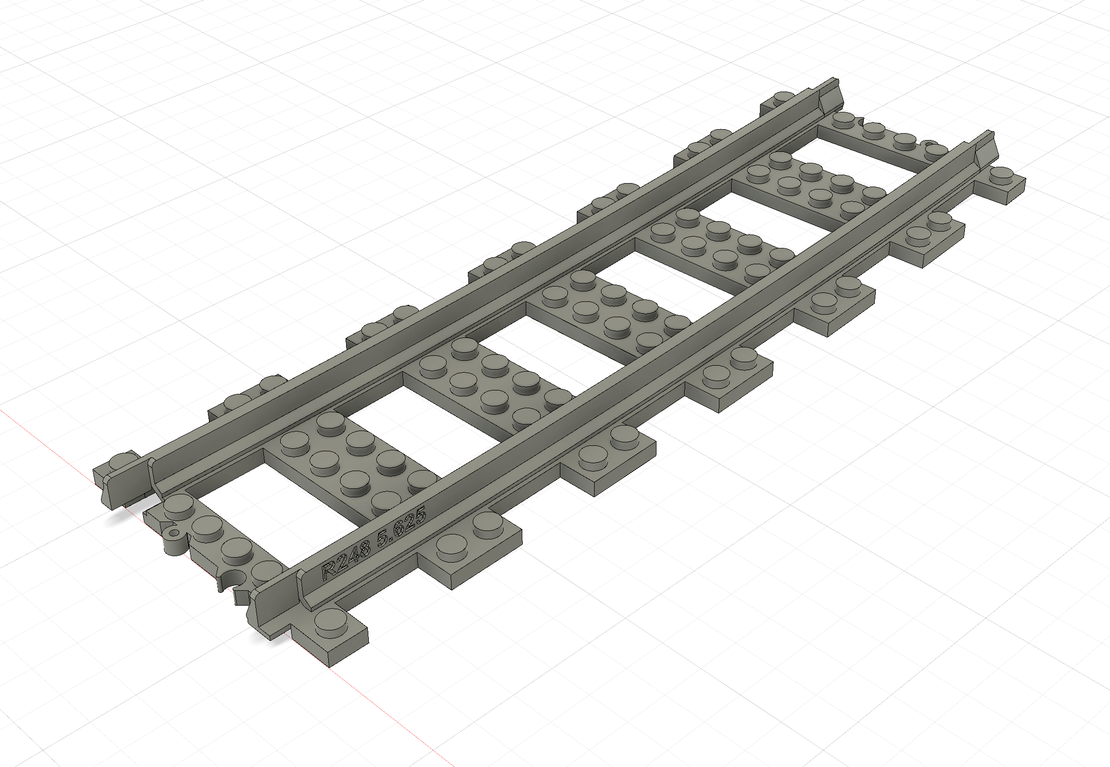 R248 Curve L-Gauge Train Track - Compatible with LEGO Track