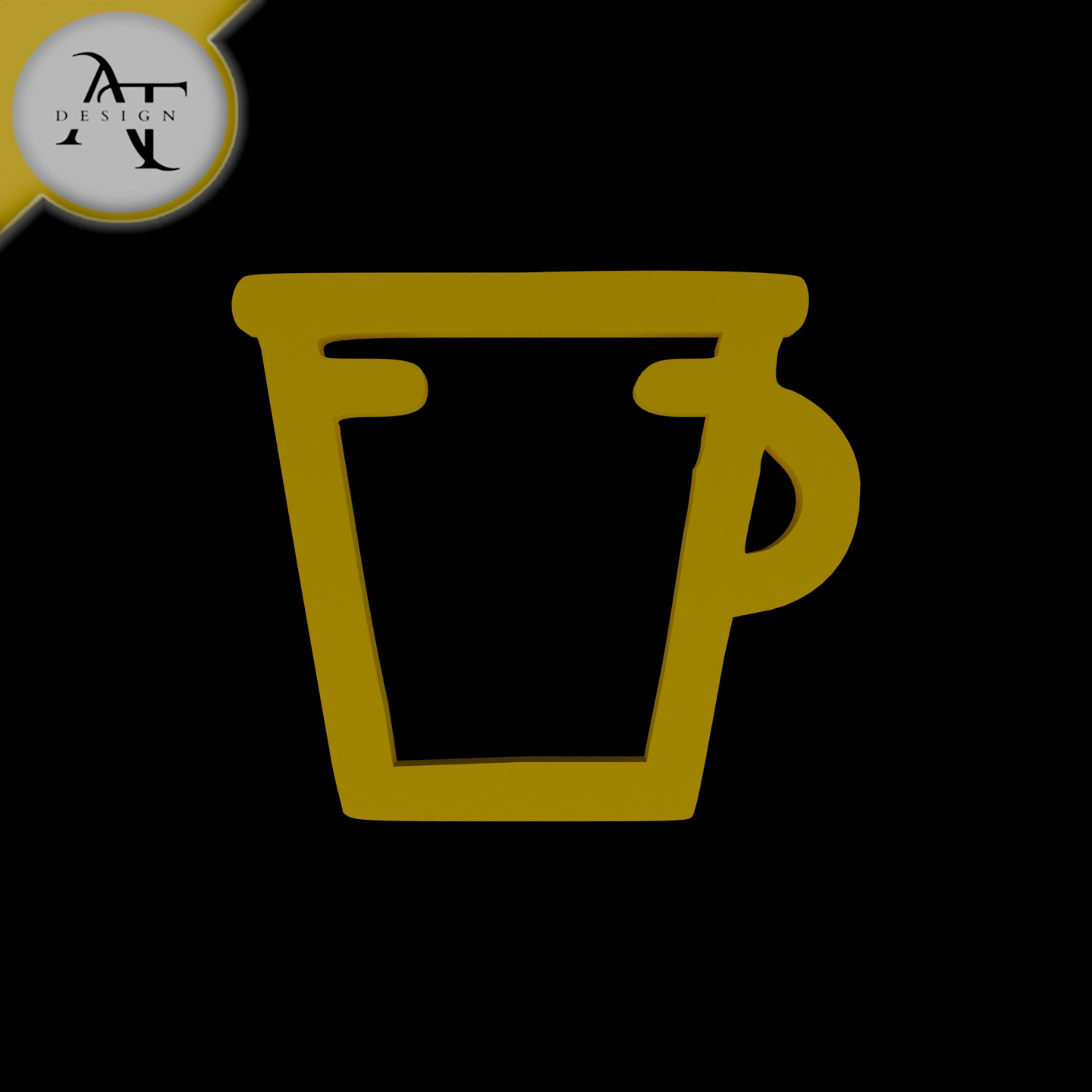 Simple Coffee Cup Symbol - 2D Art